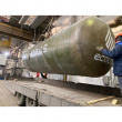 Емкость подземная 10000 л  (Стеклопластик) горизонт горловина 500-1500 мм